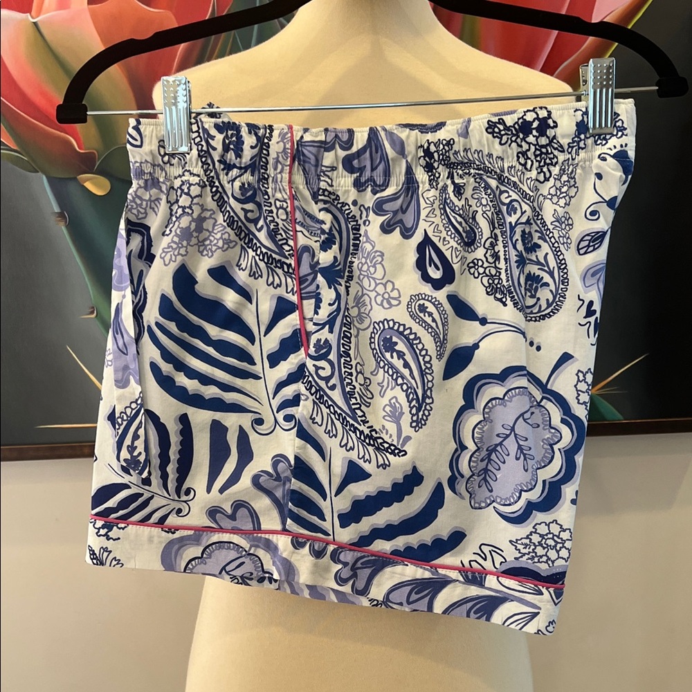 Women's Blue Paisley Pajama Set - Picture 8 of 12